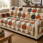 Patterned Pumpkins Sofa Cover