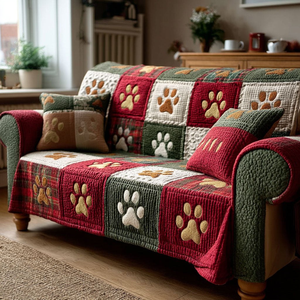 Paw Holiday Sofa Cover