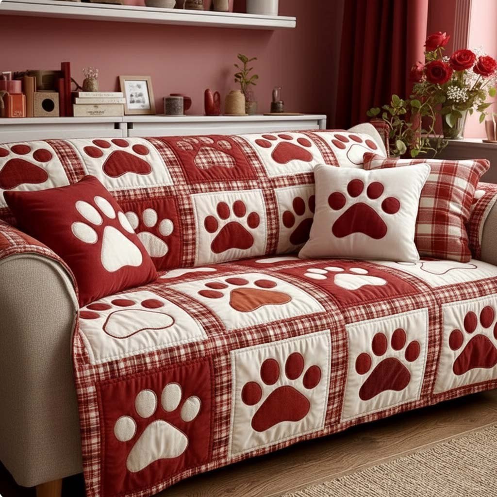 Paw Moment Love Sofa Cover