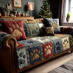 Paw Print Joy Sofa Cover