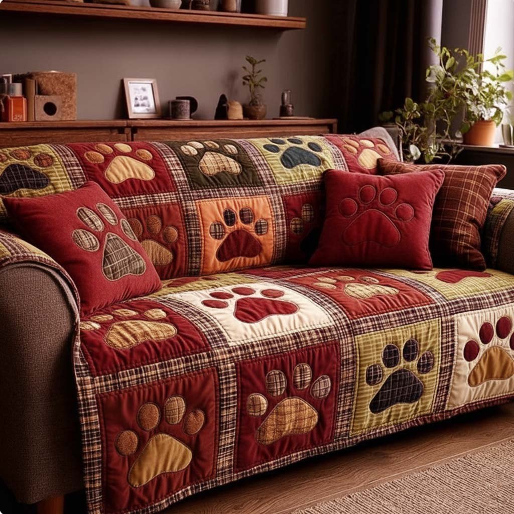 Paw Romance Sofa Cover