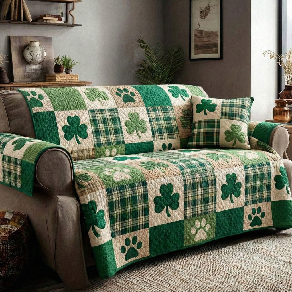 Paw and Clover Sofa Cover