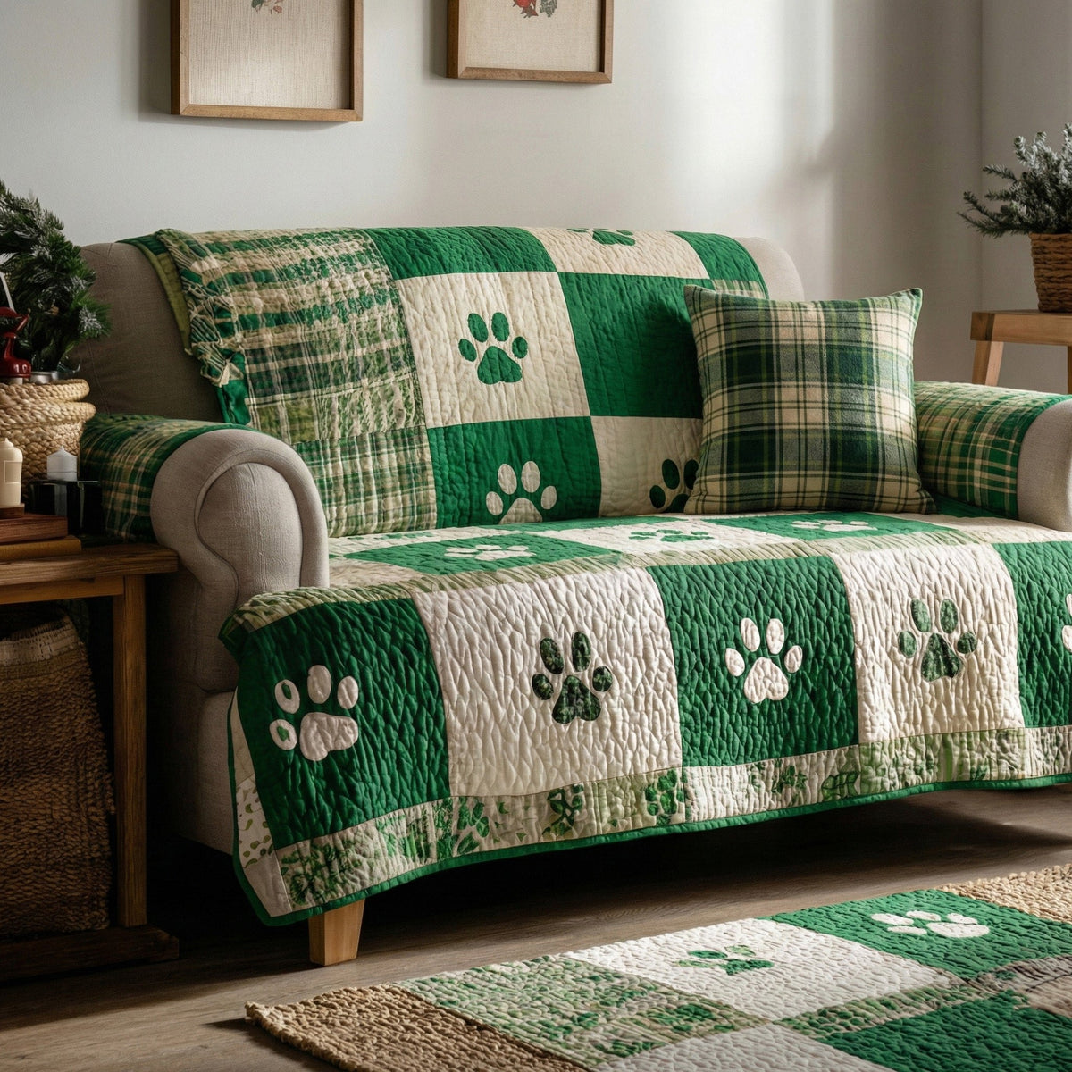 Paws and Petals Sofa Cover