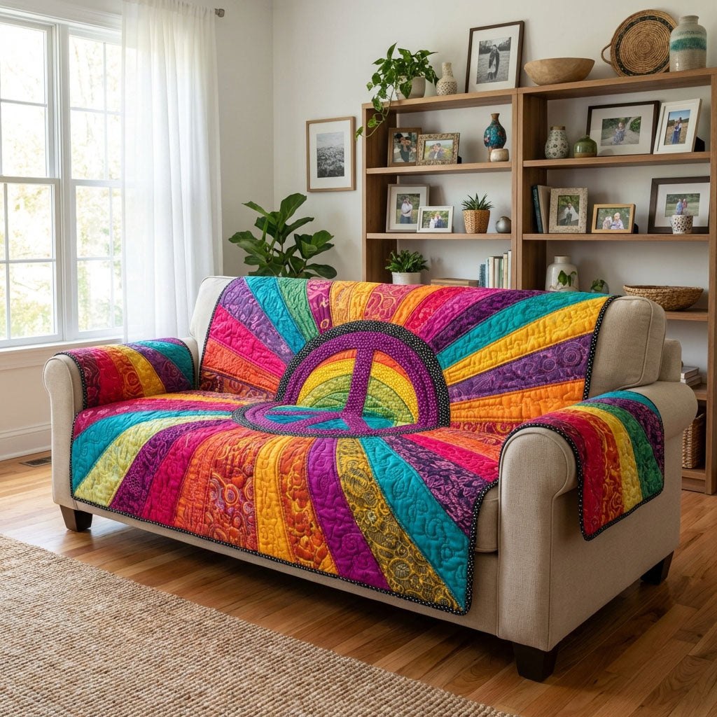 Peace Bloom Sofa Cover