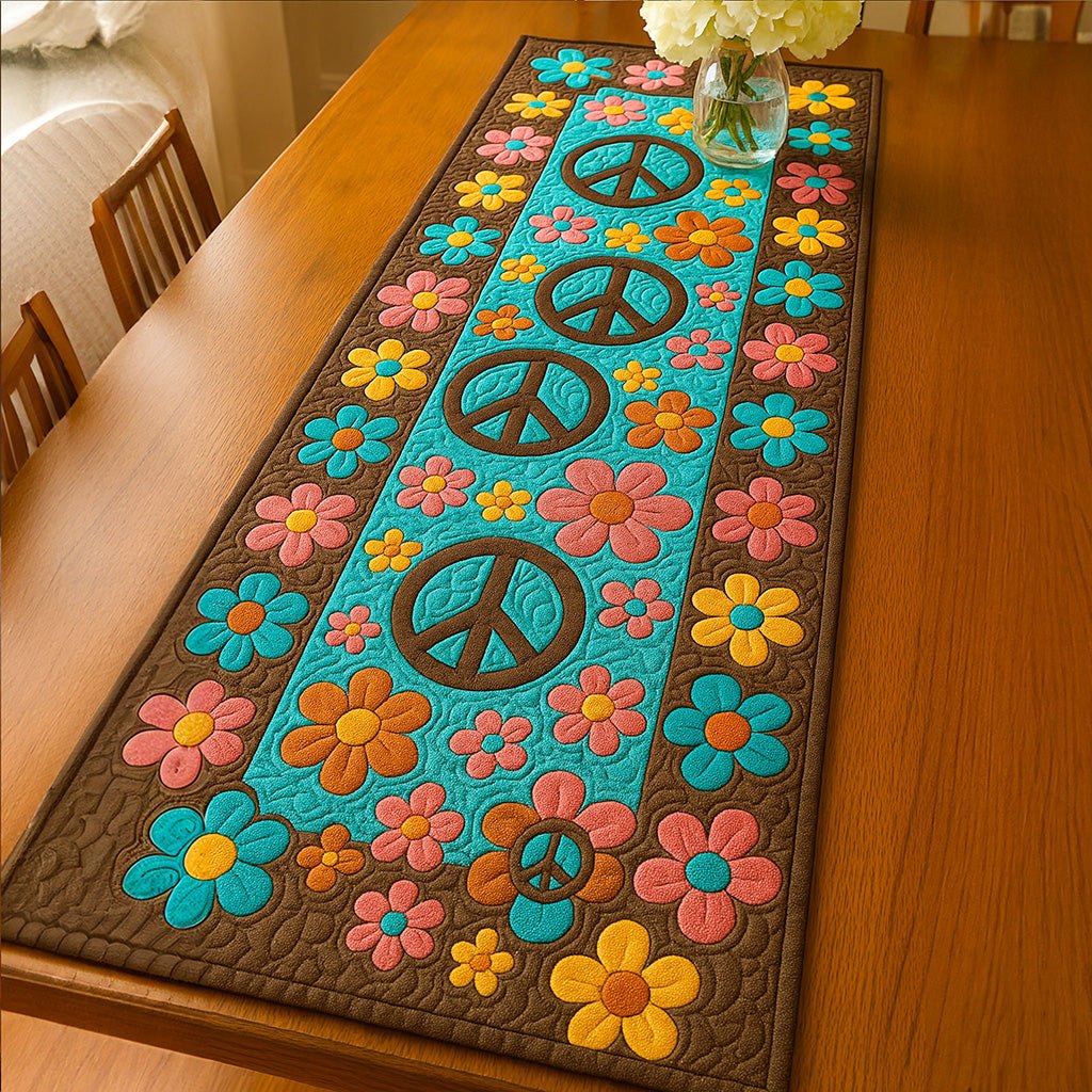 Peace Blooms Table Runner