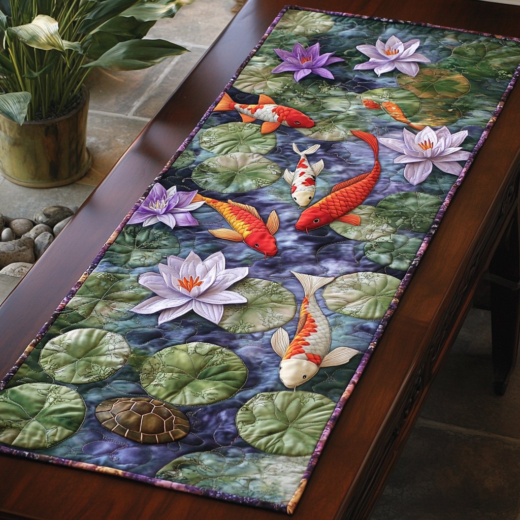 Peaceful Koi Table Runner