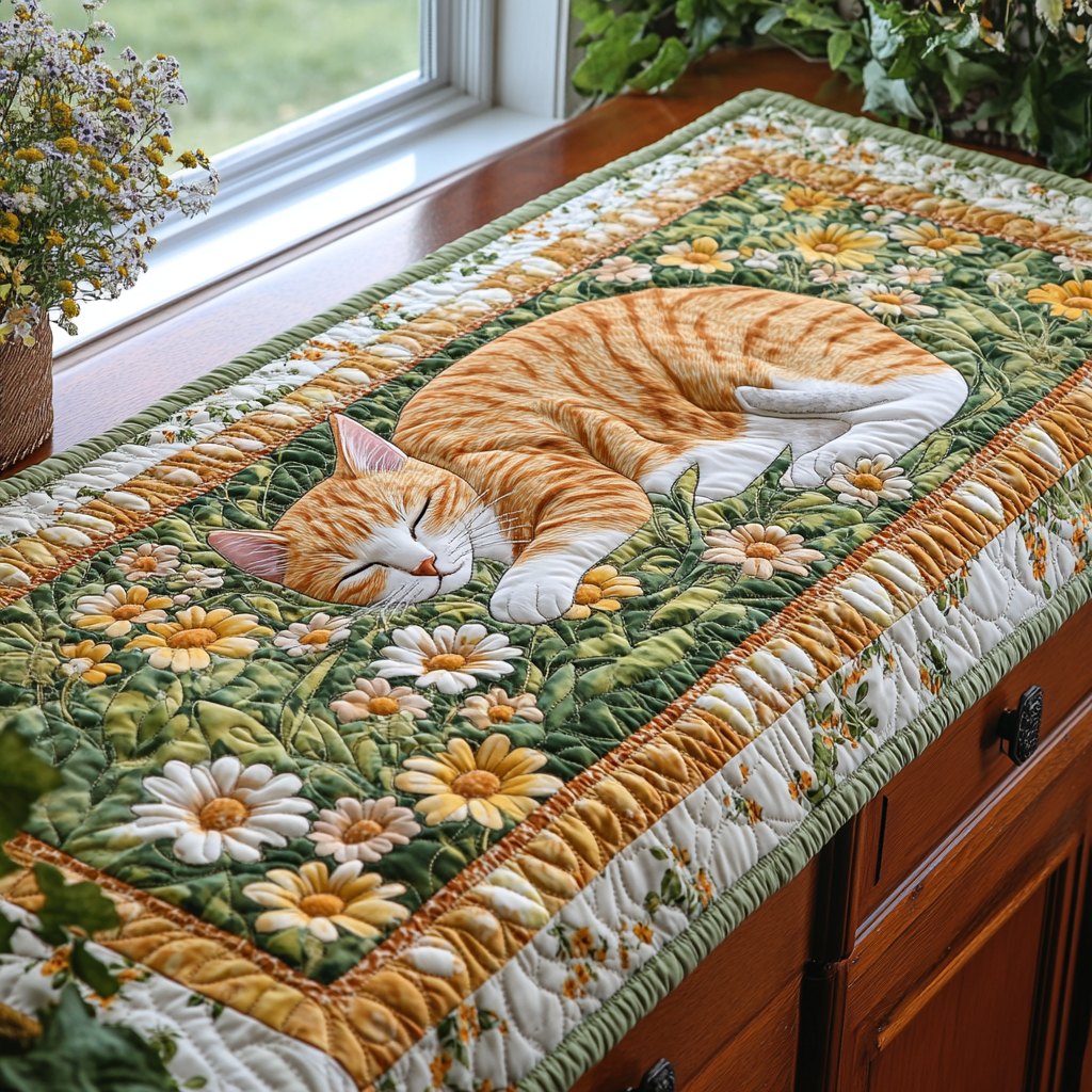 Peaceful Whiskers Table Runner