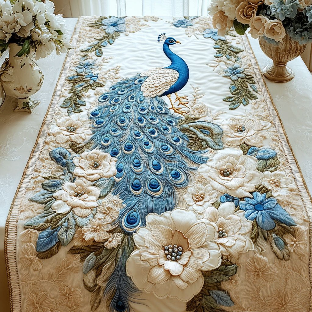 Peacock Bloom Table Runner
