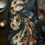 Peacock Feather Table Runner