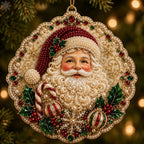 Pearl Santa Christmas Ornament