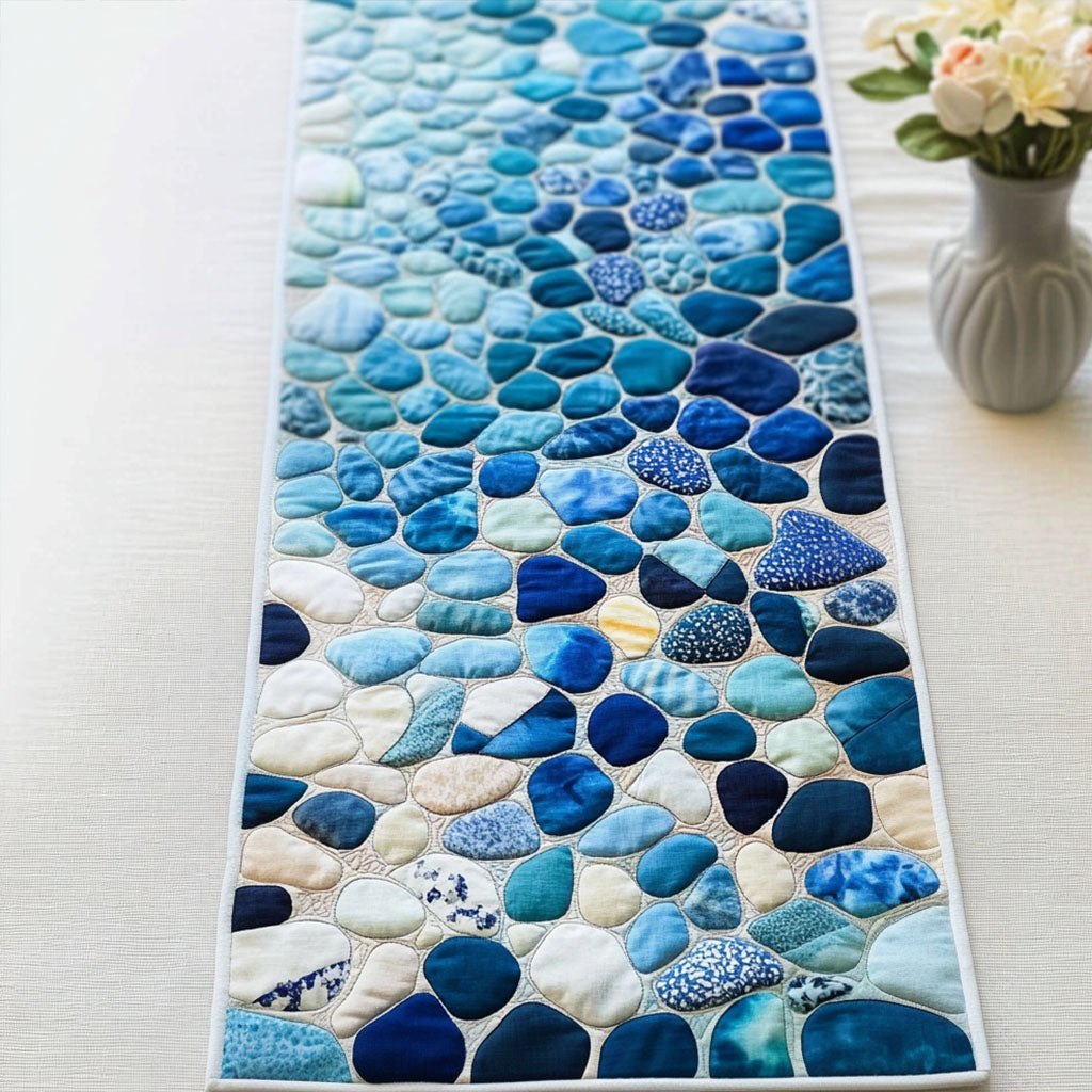 Pebble Stream Table Runner