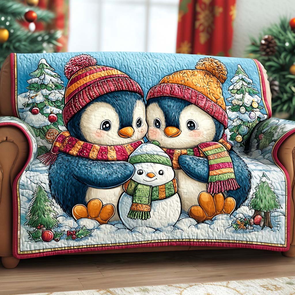 Penguin Winter Cuddle Sofa Cover