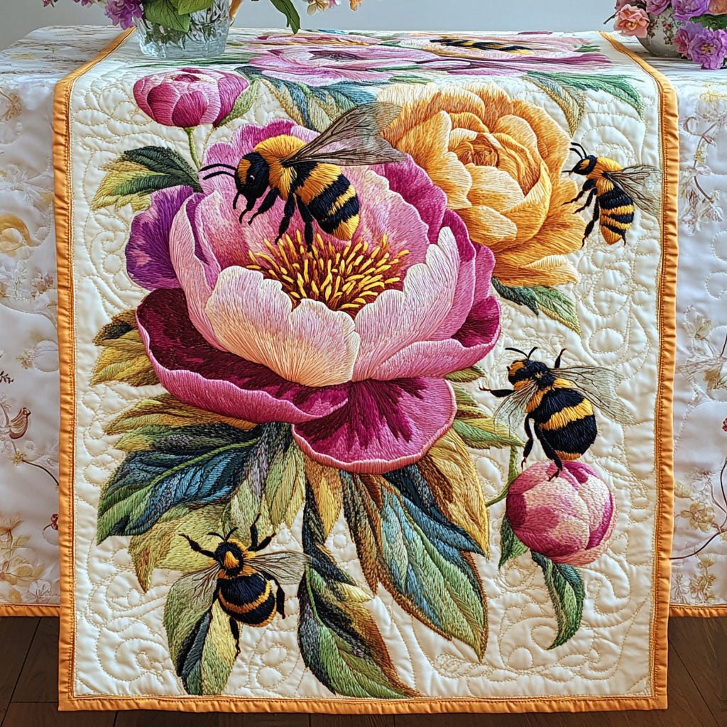 Peony Garden Table Runner