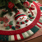Peppermint Snow Christmas Tree Skirt