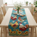 Peppy Poultry Carpet Table Runner