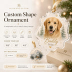 Custom shape acrylic ornament, personalised with a name and year