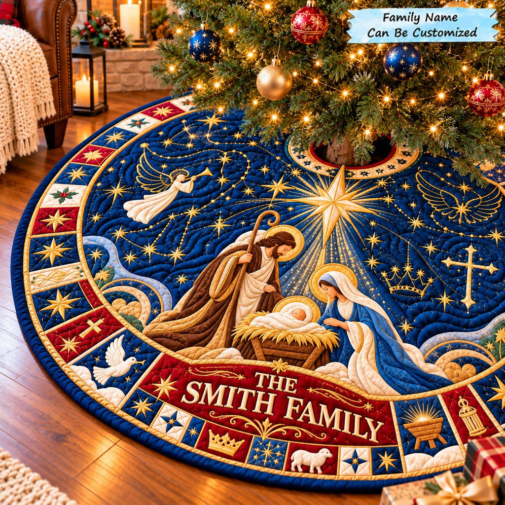 Nativity Heavenly Grace Christmas Tree Skirt