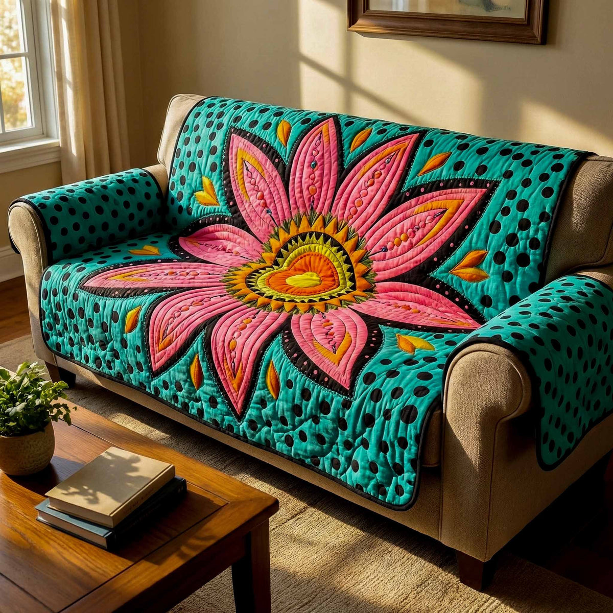 Petal Pulse Sofa Cover
