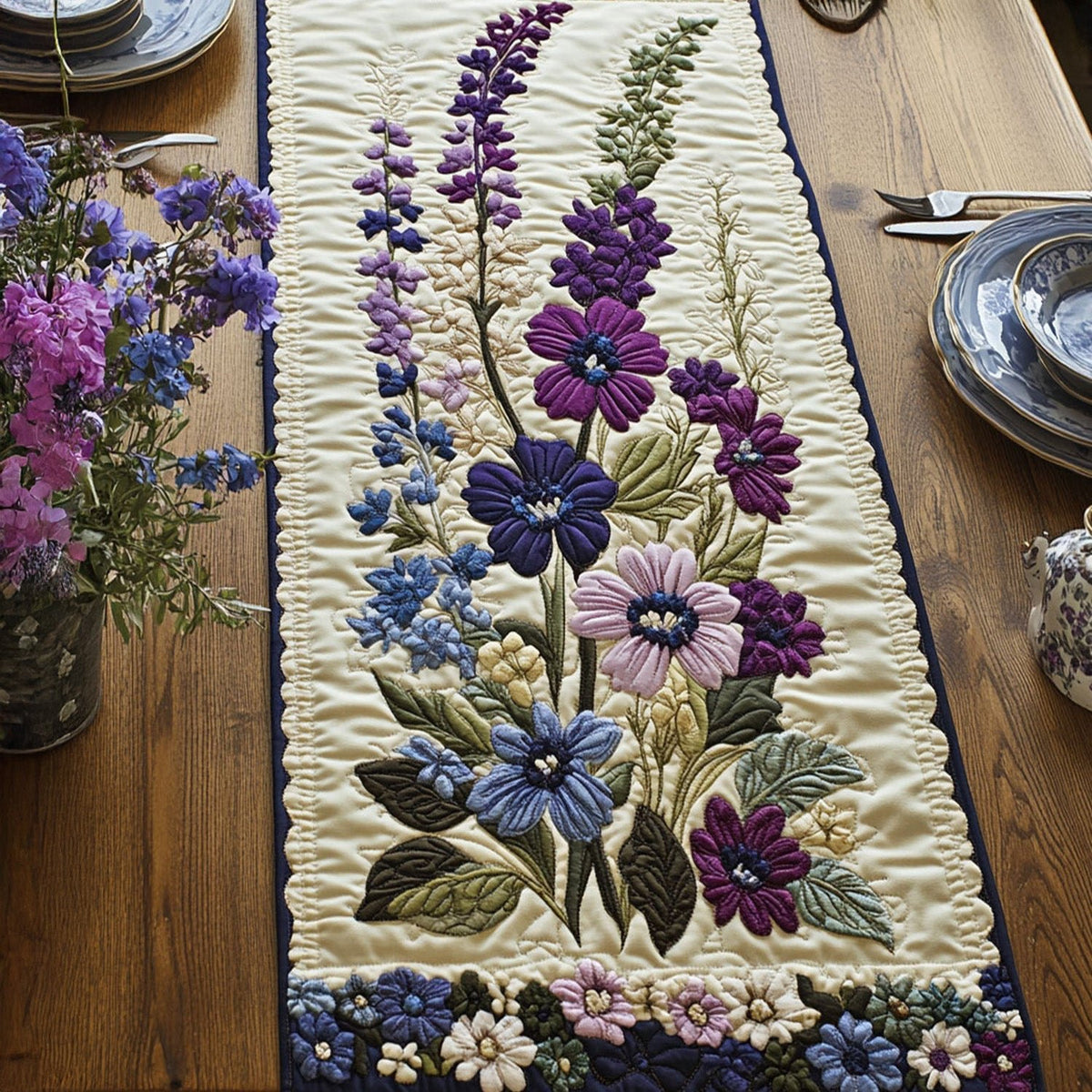 Petal Swirl Table Runner