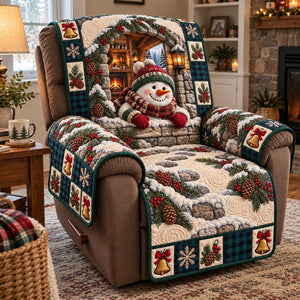 Pine Hearth Snowman Sofa Cover - Made to Order