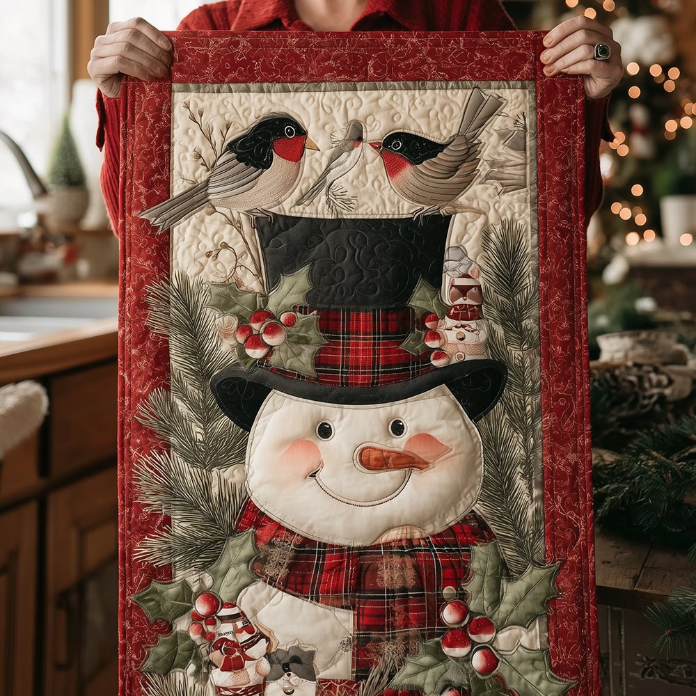 Pine Perch Snowman Table Runner