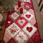 Pink Blossom Heart Place Table Runner