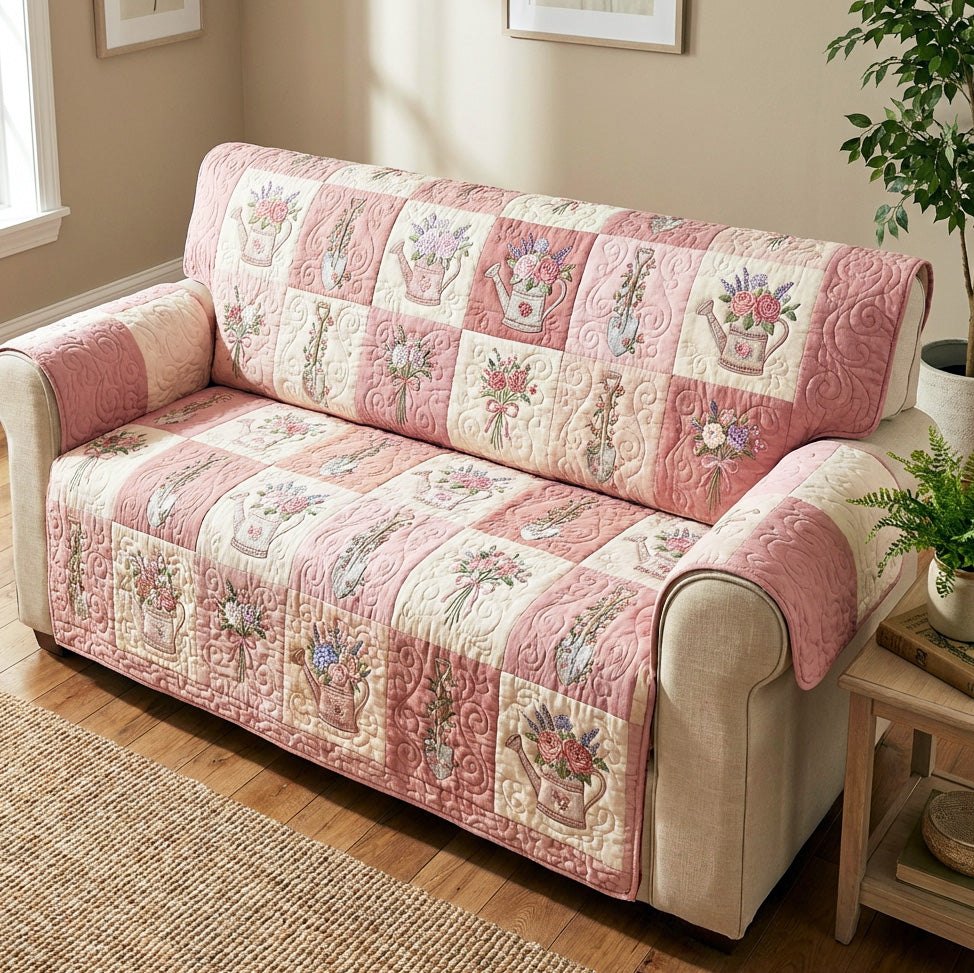 Pink Blossom Sofa Cover