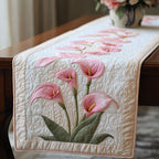 Pink Calla Bloom Table Runner