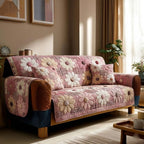 Pink Daisies Sofa Cover