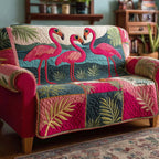 Pink Flamingo Sofa Cover