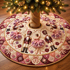 Pink Nutcracker Christmas Tree Skirt