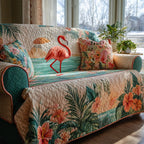 Pink Shoreline Sofa Cover