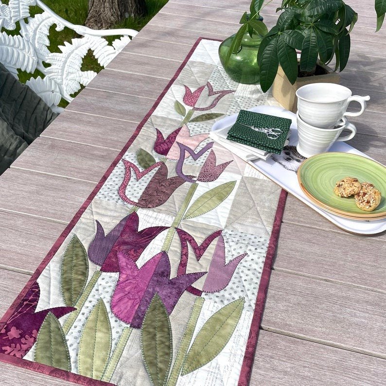 Pink Tulip Charm Table Runner