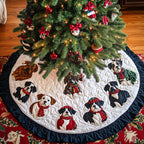 Pitbull Holiday Joy Christmas Tree Skirt