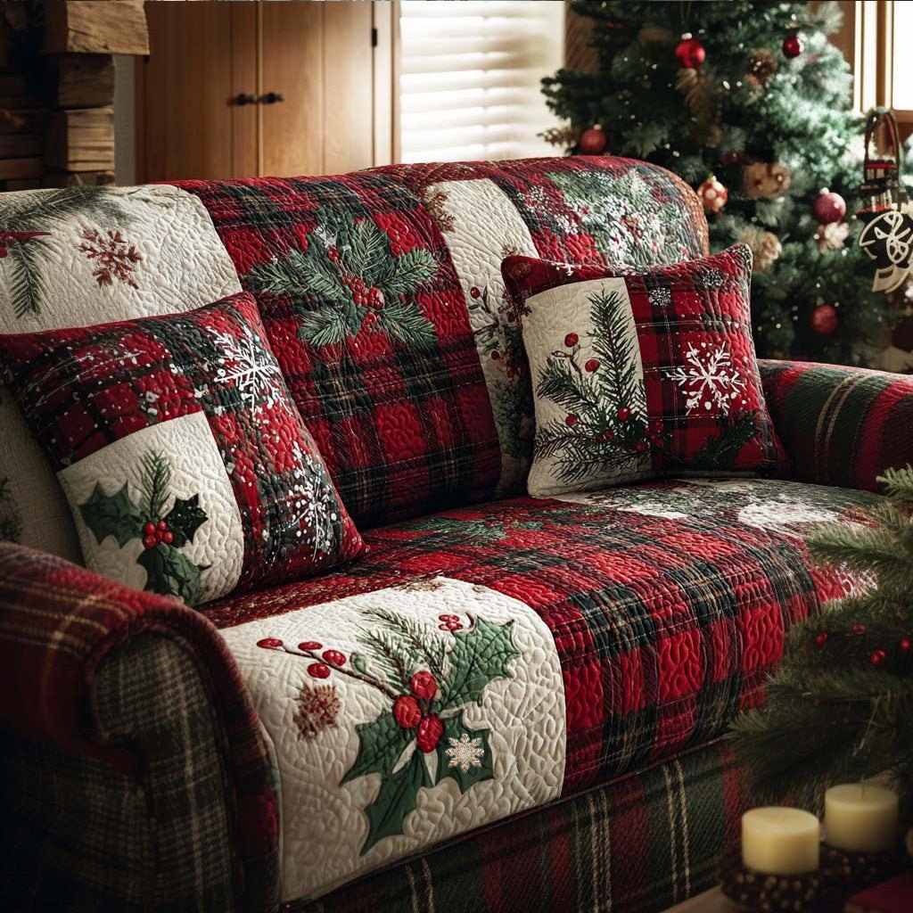 Plaid Flannel Sofa Cover