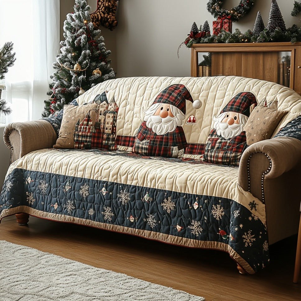 Plaid Gnomies Sofa Cover