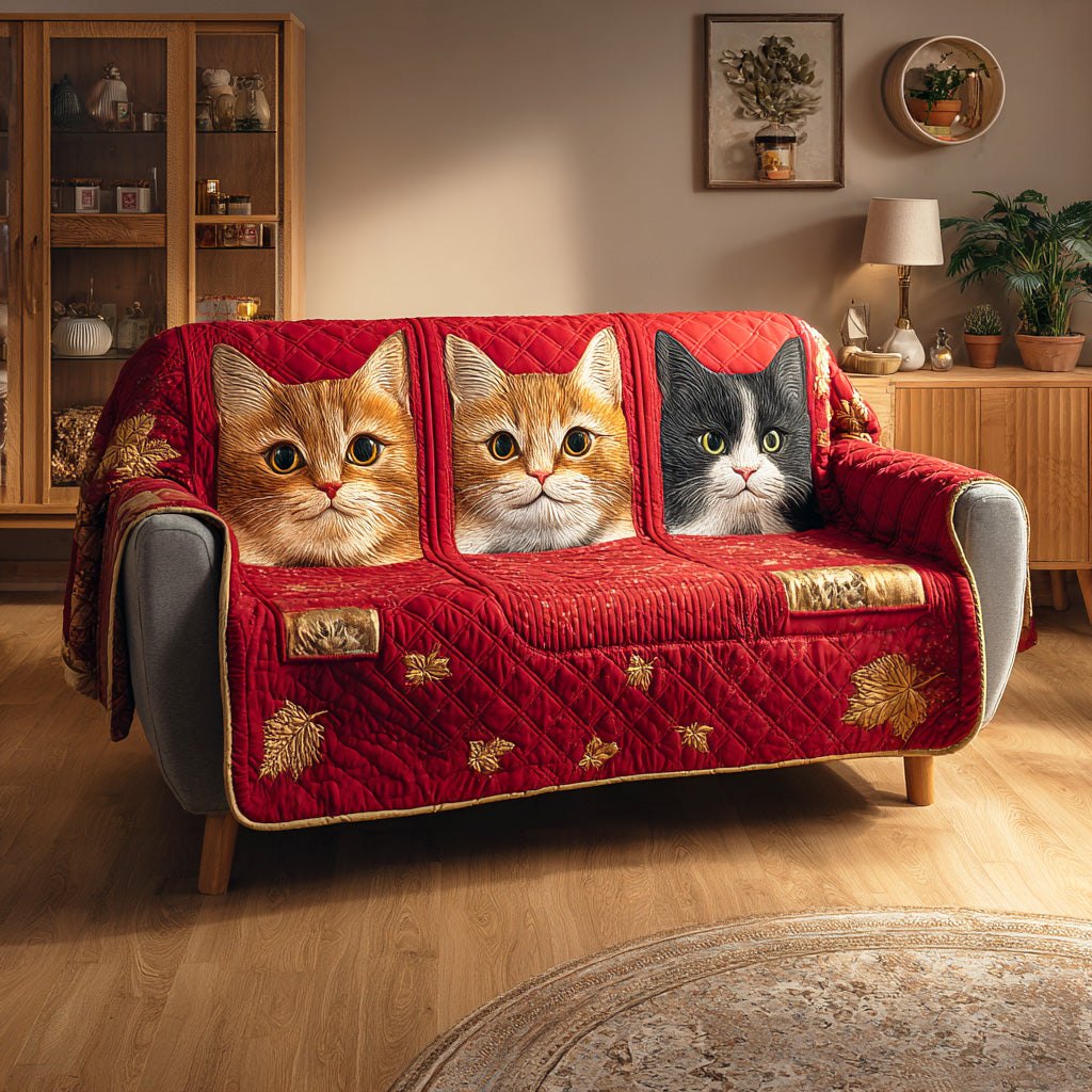 Playful Cat Symphony Sofa Cover