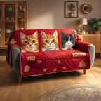 Playful Cat Symphony Sofa Cover