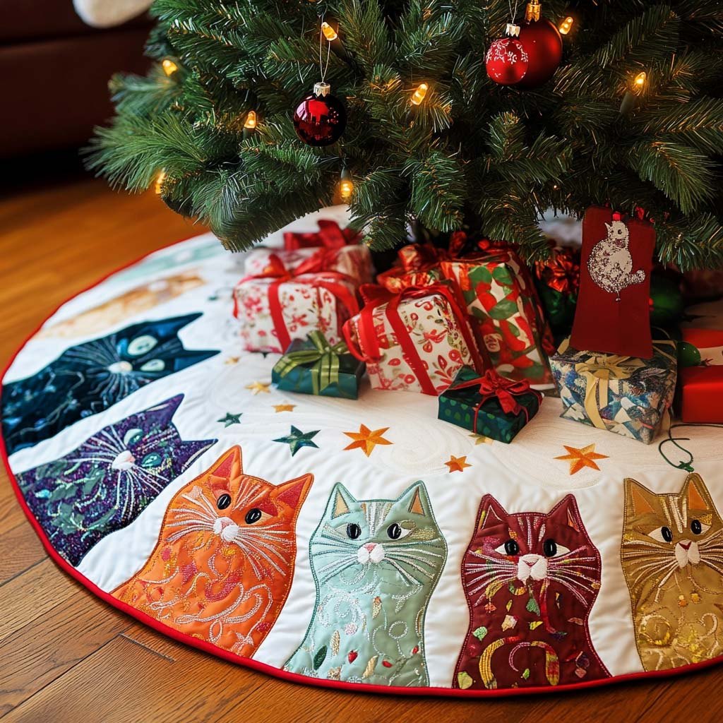 Playful Pounce Christmas Tree Skirt