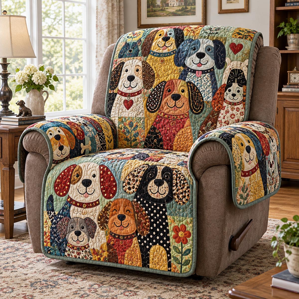 Playful Pup Friends Sofa Cover