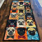 Pug Face Blocks in Patchwork Table Runner