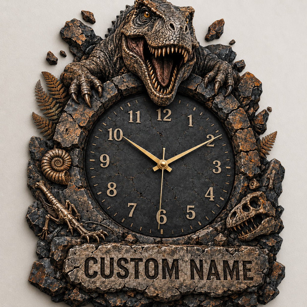 Natural history enthusiasts, Custom Name Wall Clock — personalized with a custom name