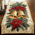 Poinsettia Bell Bliss Table Runner