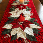 Poinsettia Cardinal Table Runner