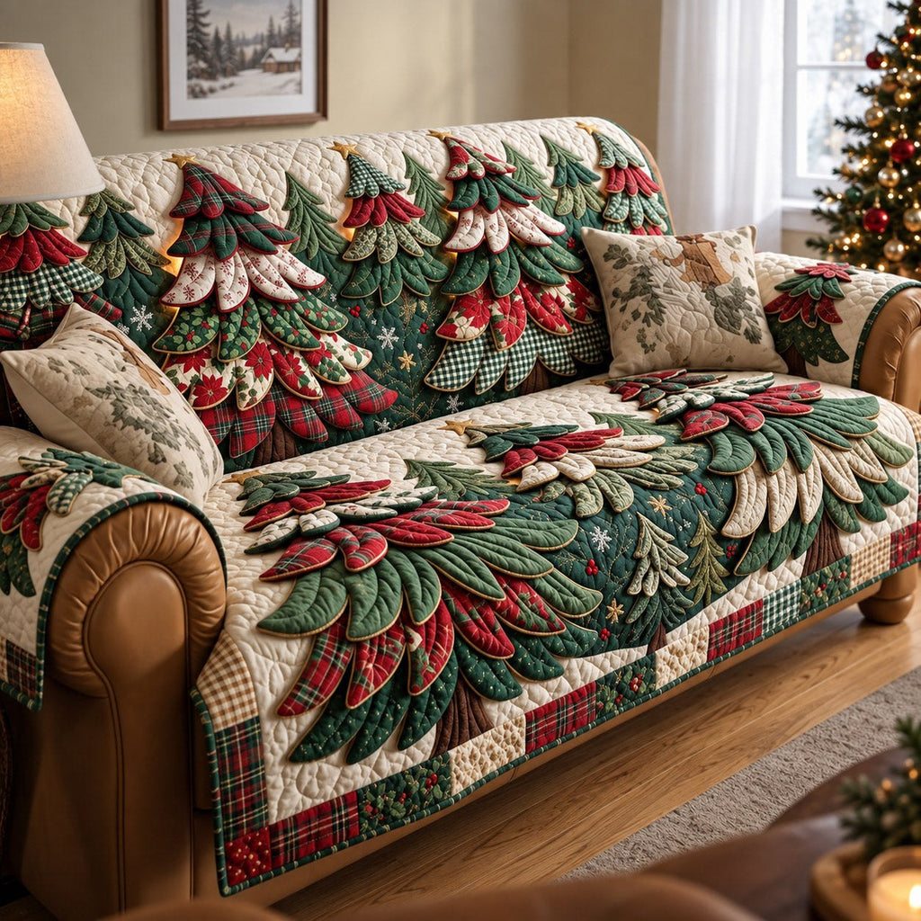Poinsettia Forest Sofa Cover