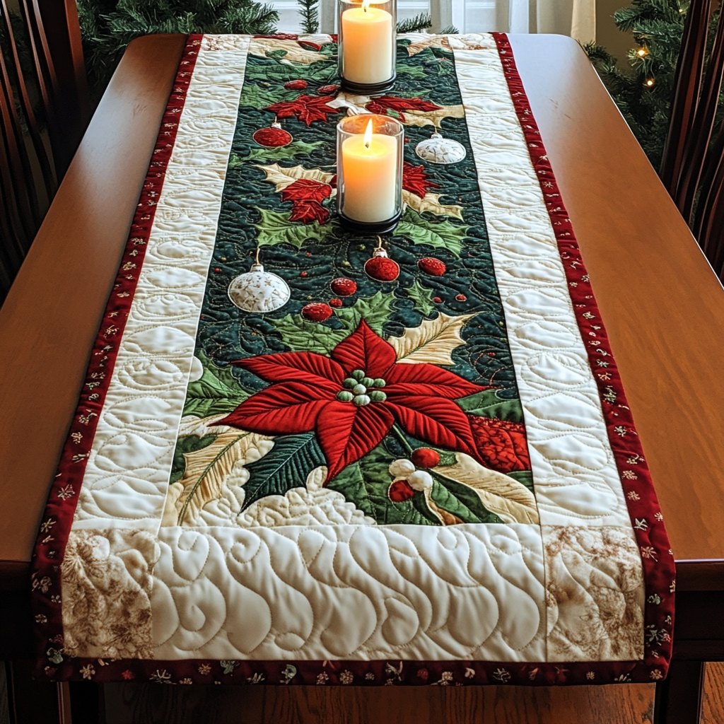 Poinsettia Parade Table Runner