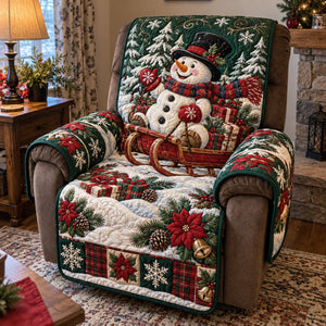 Poinsettia Sleigh Sofa Cover - Made to Order