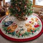 Pom Tree Whirl Christmas Tree Skirt