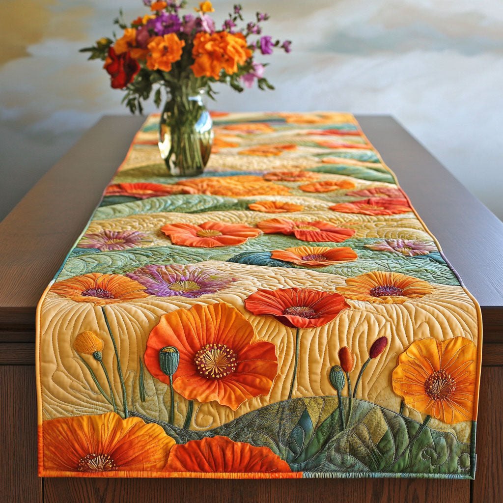 Poppy Meadow Glow Table Runner