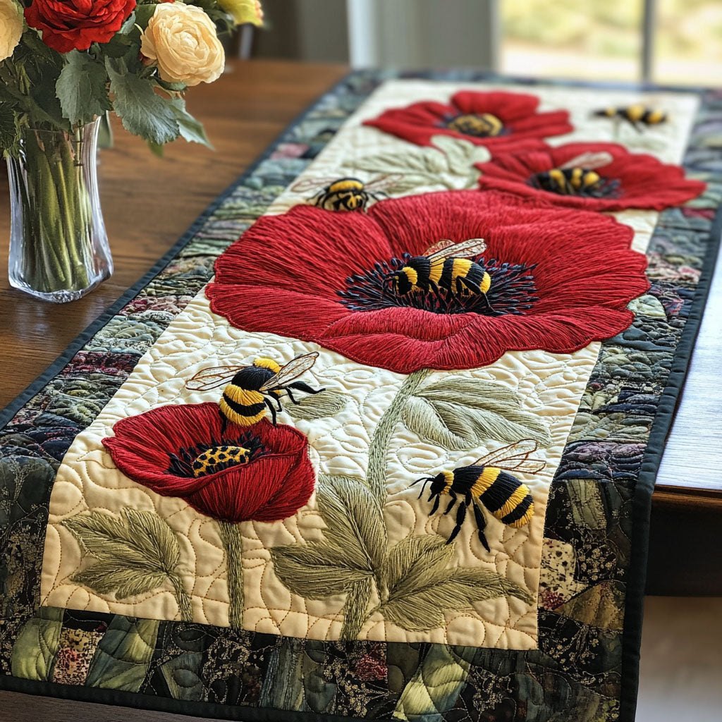 Poppy Meadow Table Runner